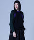 Cut-Out Panel Layered Knit Top